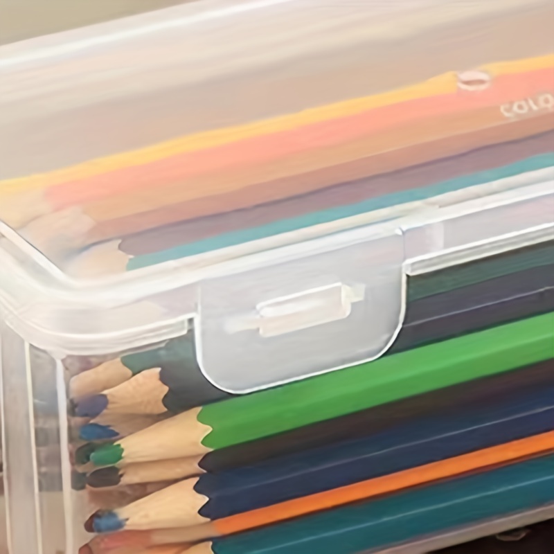 Large Capacity Transparent Plastic Storage Box For Sketch - Temu
