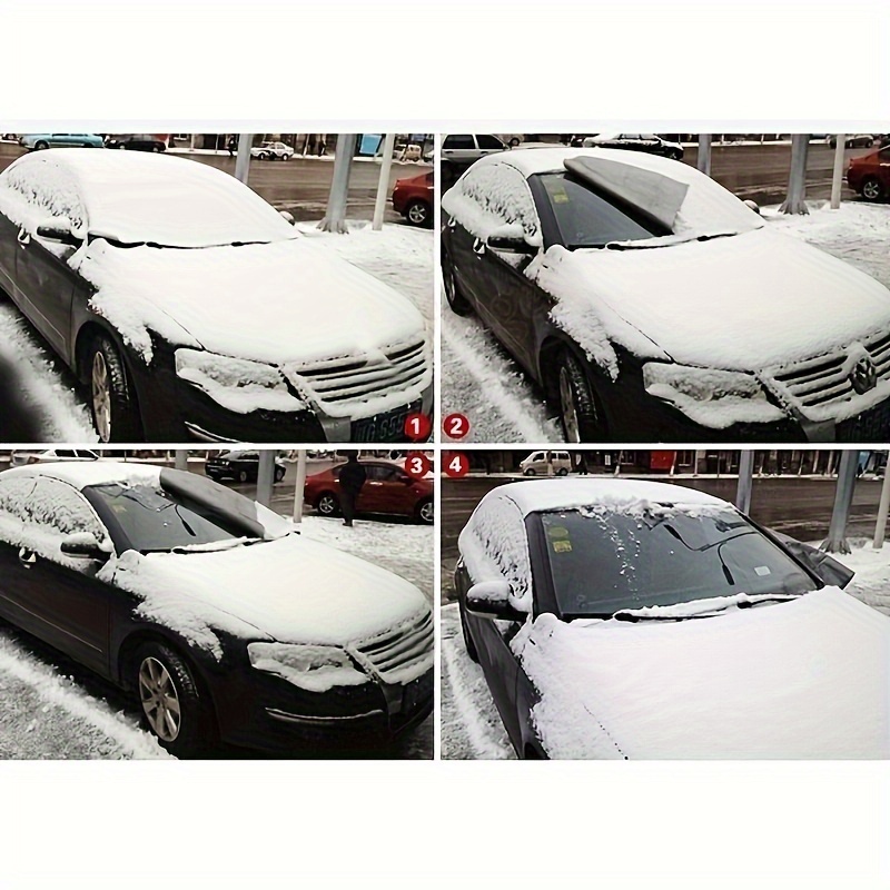 1pc car windshield snow cover frost ice removal sun shade for winter protection windshield ice cover fits for cars details 5