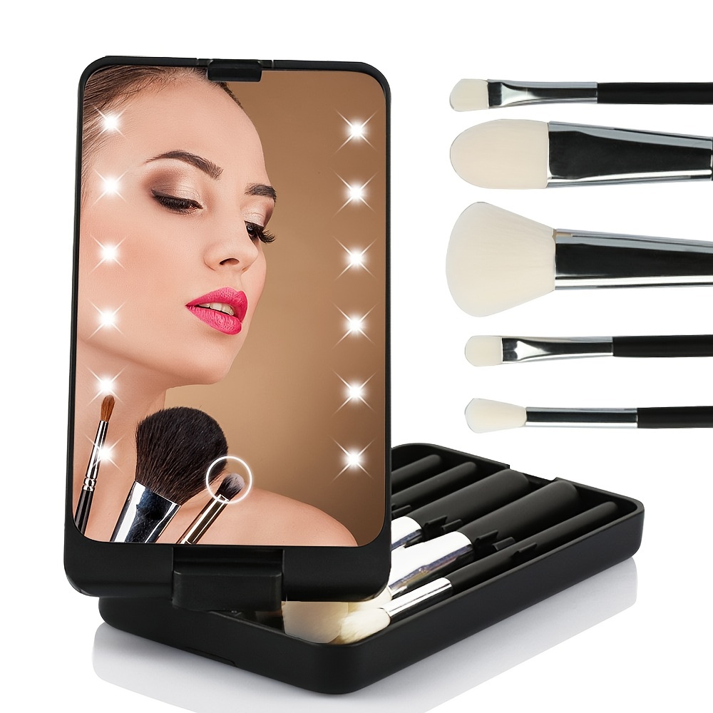 Espejo de aumento 20X, espejo de dos caras, aumento 20X/1X, espejo de  maquillaje plegable con soporte de mano, uso para aplicación de maquillaje,  pinzas y eliminación de puntos negros/imperfecciones, 4 pulgadas  transparente