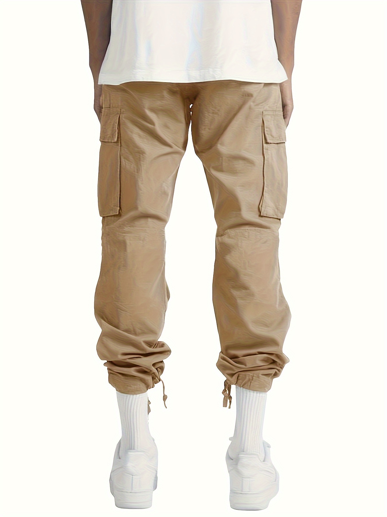 Mens Baggy Cargo Pants Casual Lightweight Hiking Fishing Trousers  Drawstring Outdoor Relaxed Fit Slacks Cargo Pants