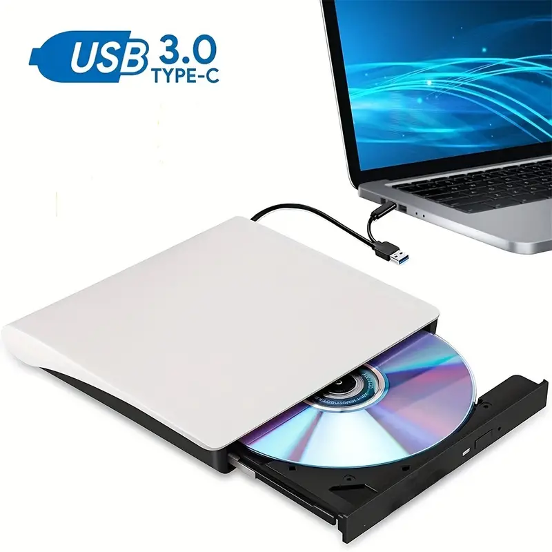 Type C 3.0 USB Slim Externe DVD RW CD Graveur - Temu Canada