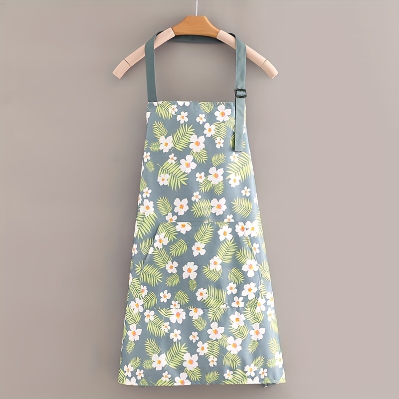 Polyester Apron Cute Flower Kitchen Household Oil proof - Temu