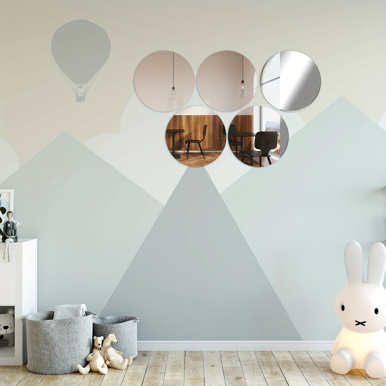 Decorative Rabbit Acrylic Child Safe Mirror