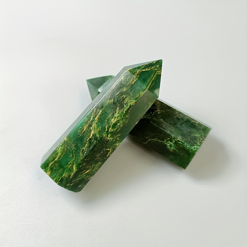 Green Emerald Point Gemstone Crystal Tower Healing Energy Meditation