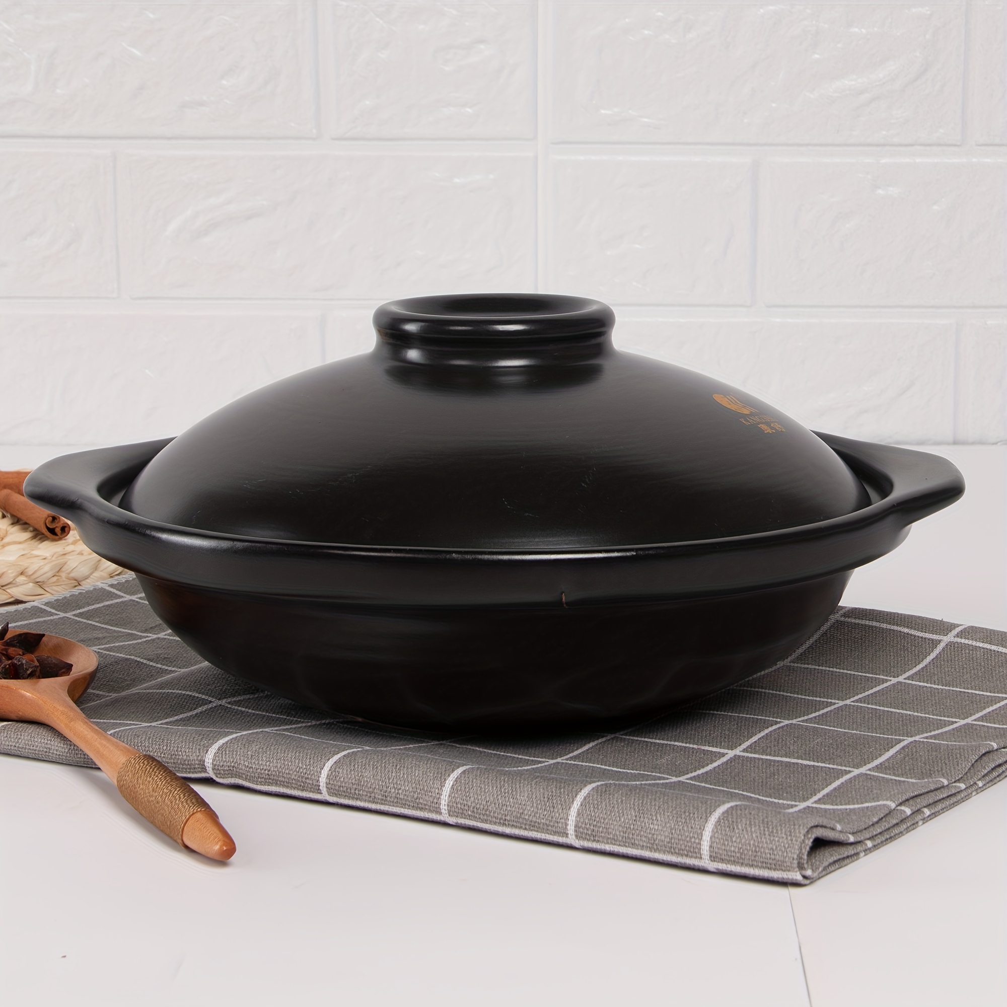 Pentola di Terracotta per Cucinare Fornello di Riso Giapponese Donabe,  Casseruola con Coperchio in Ceramica, Pentola di Terracotta Stampata a  Prova di Calore, Pentola per zuppa Resistente al Calore : : Casa