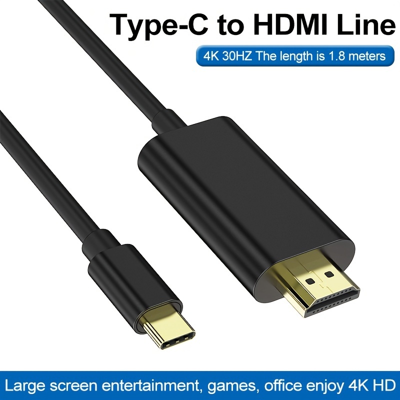 Adaptateur USB C vers HDMI, Adaptateur Type-C vers HDMI 4K [Compatible  Thunderbolt 3], avec Sortie Audio Vidéo pour iPhone 15Pro/15Pro, MacBook  Pro, Pixelbook, Samsung Galaxy S10/S9, etc : : Informatique