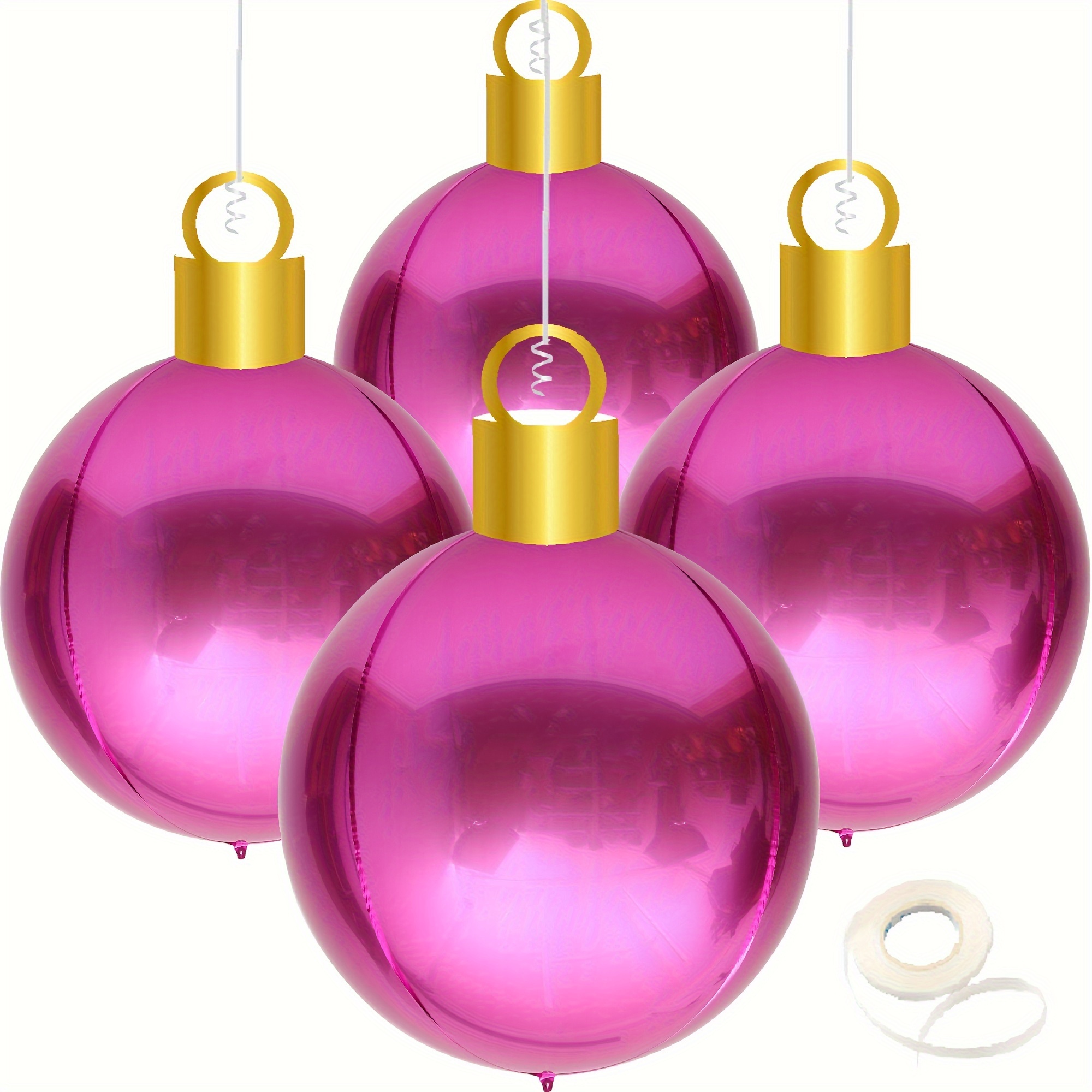 4pcs, Ballon Suspendu De Noël, Décoration De Noël, Décoration De Vacances,  Décoration De Jardin, Décoration De