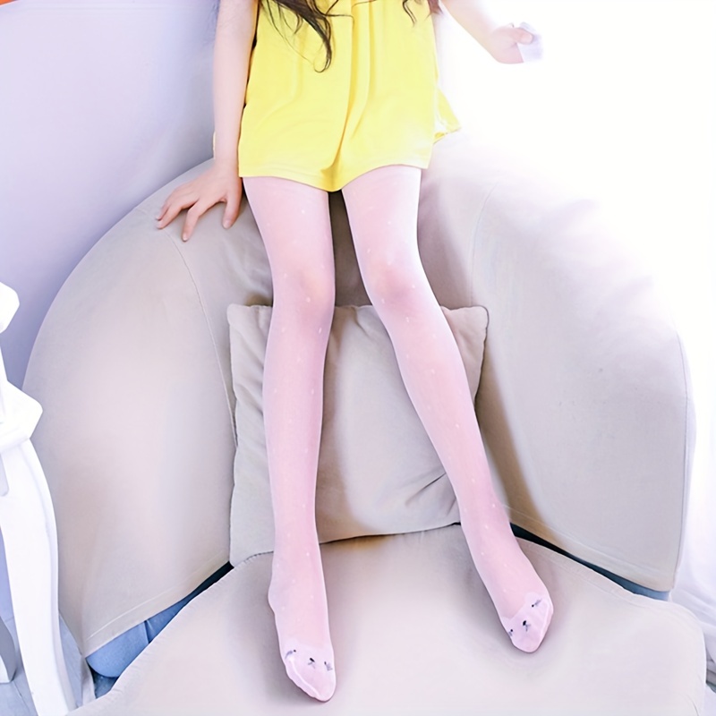Girls Casual Cute Ribbed Pantyhose Knit Soft Comfortable - Temu