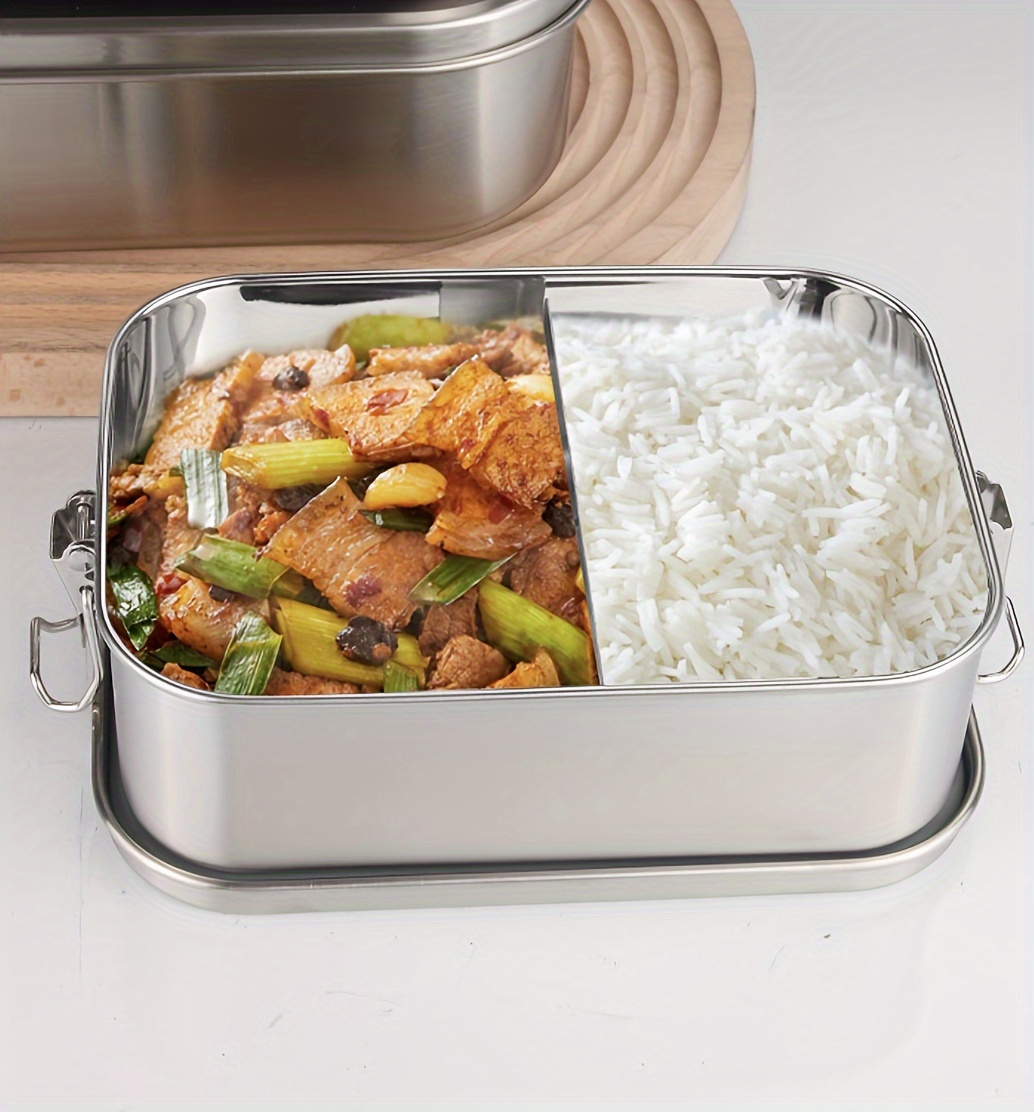 1pc leak proof 304 stainless steel lunch box   portable with sealed compartment ideal for students lunches outdoor meals details 20