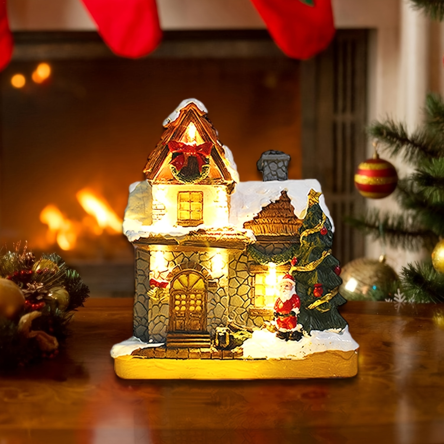 Allumez La Décoration De Noël LED Style De Village Miniature 3