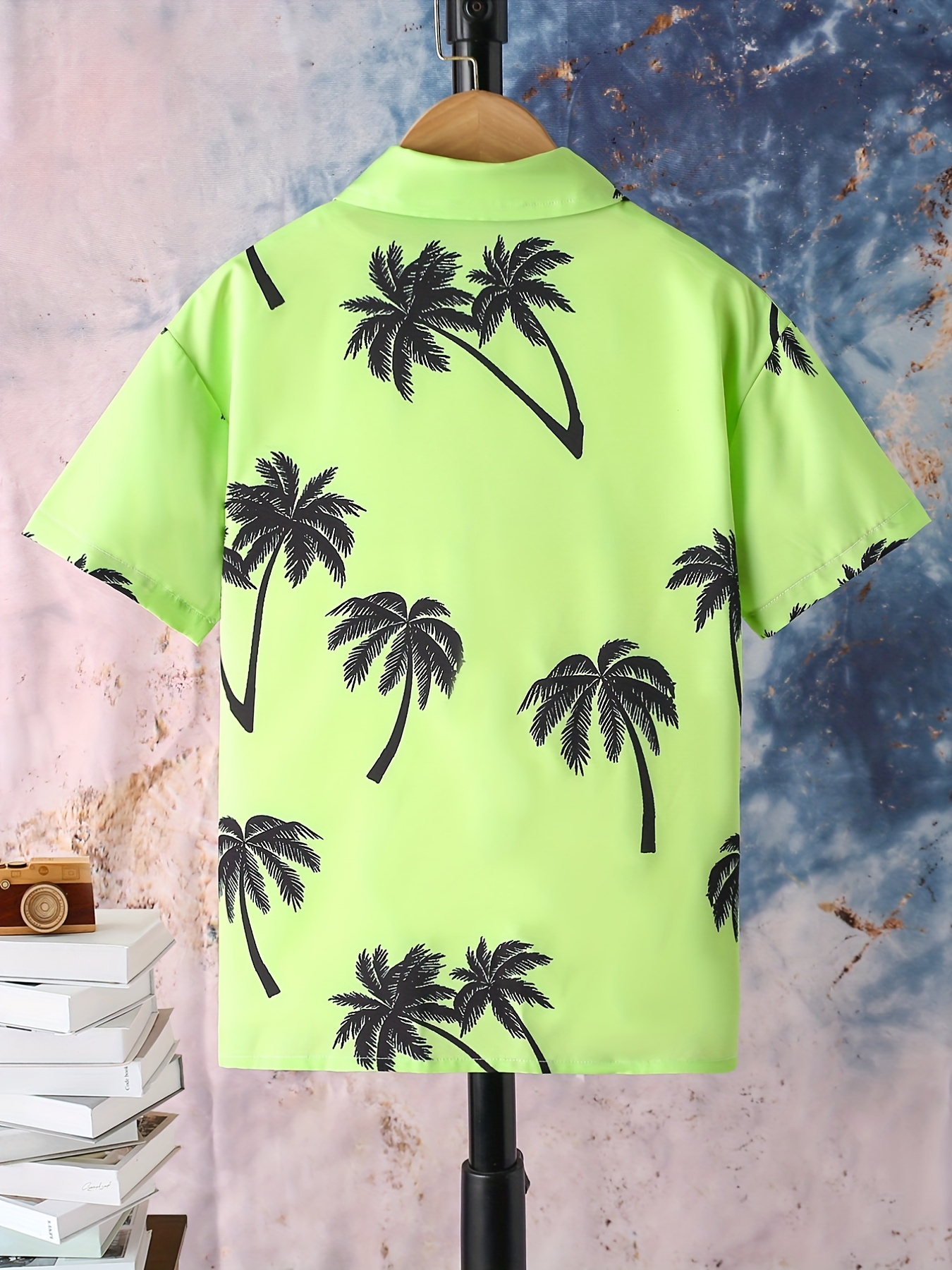 Boys Coconut Trees Shirt Short Sleeves