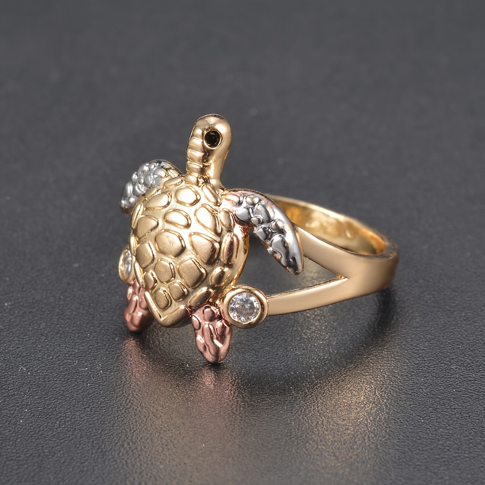 Copper tortoise deals ring