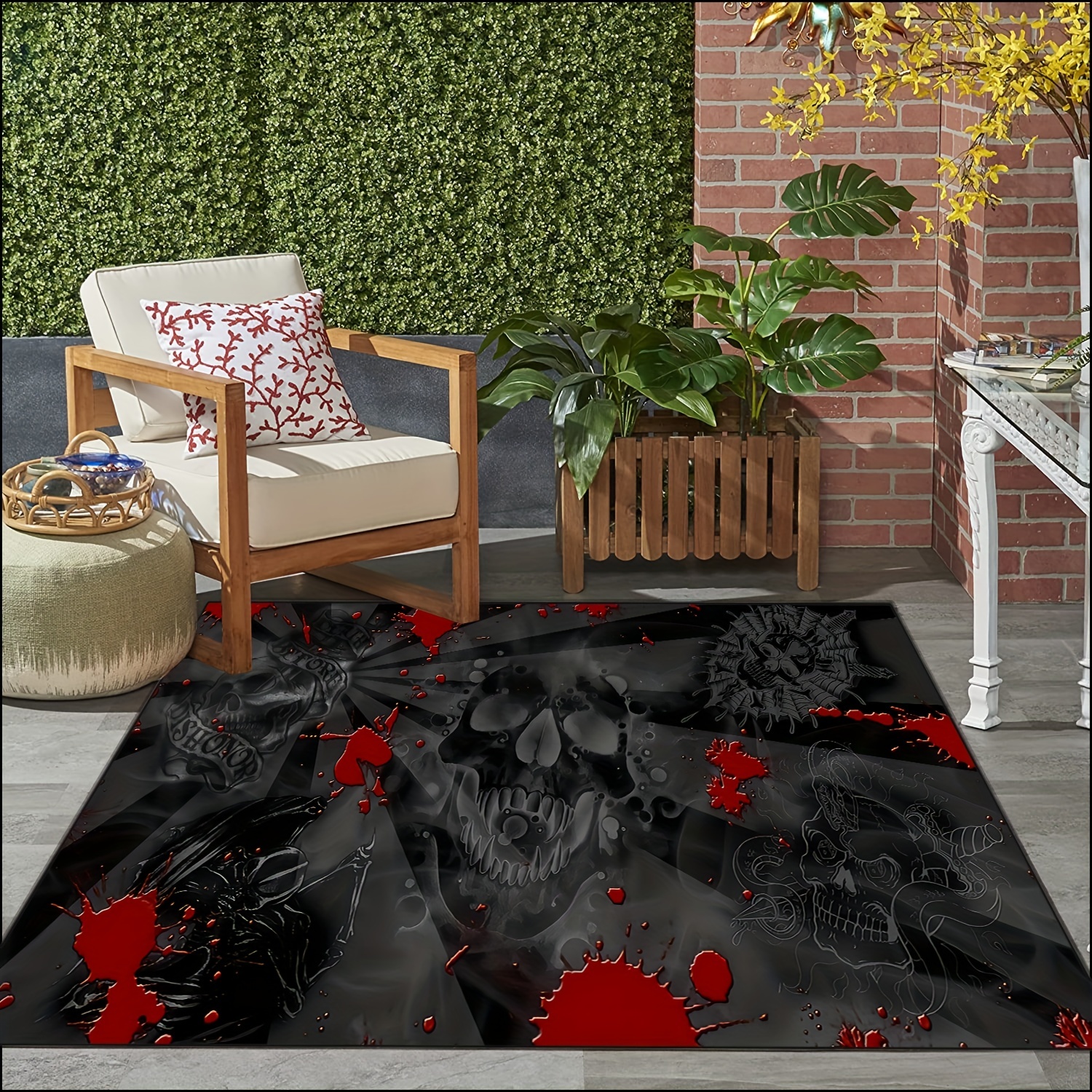 Gothic Skull Kitchen Rugs, Halloween Laundry Room Rug, Extra Long Oriental  Hallway Rug Runner Kitchen Mat, Soft Non Slip Carpet For Hall Living Room  Bedroom Sunroom Hardwood Floors Halloween Decor Room Decor