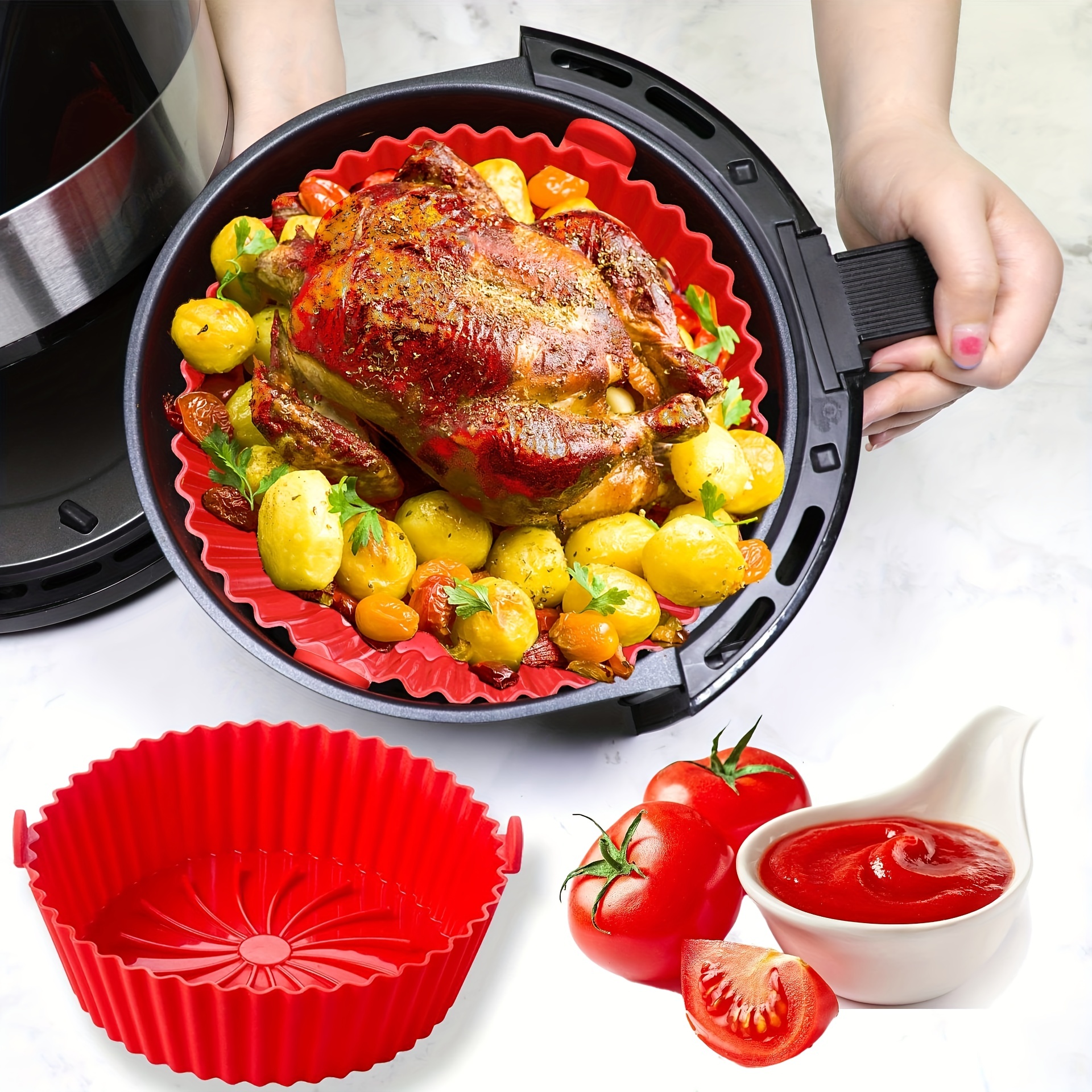 Air Fryer Special Liners Air Fryer Reusable Liner Barbecue - Temu