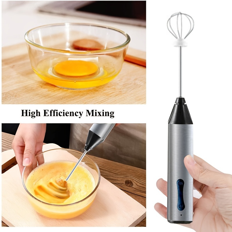 New Handheld Electric Egg Beater, Milk Frother & Coffee Mixer With  Detachable Stainless Steel Whisk Head