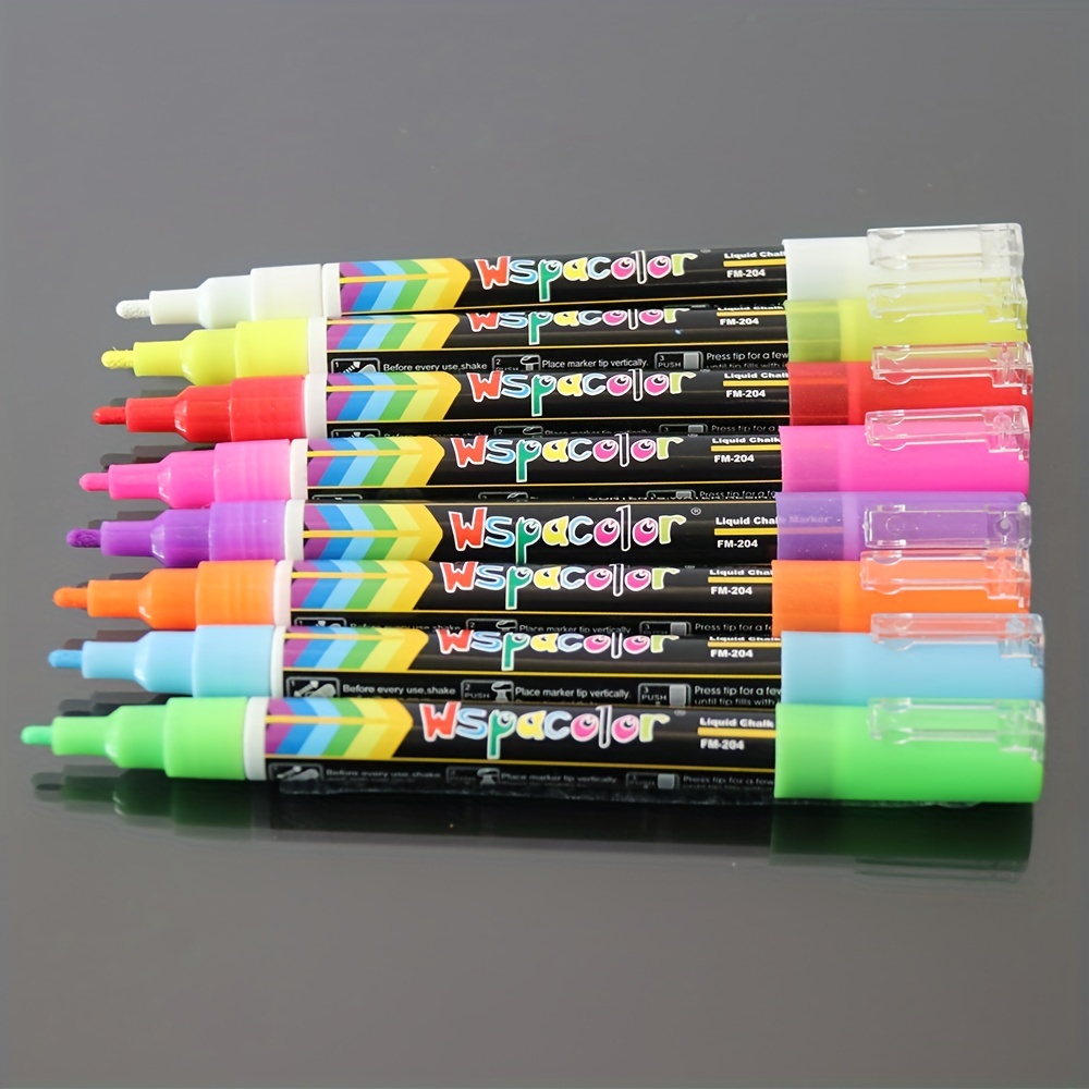 4pcs White Chalk Markers- Wet & Dry Erase Chalk Pens For Blackboard,  Chalkboards, Windows, Signs, Glass