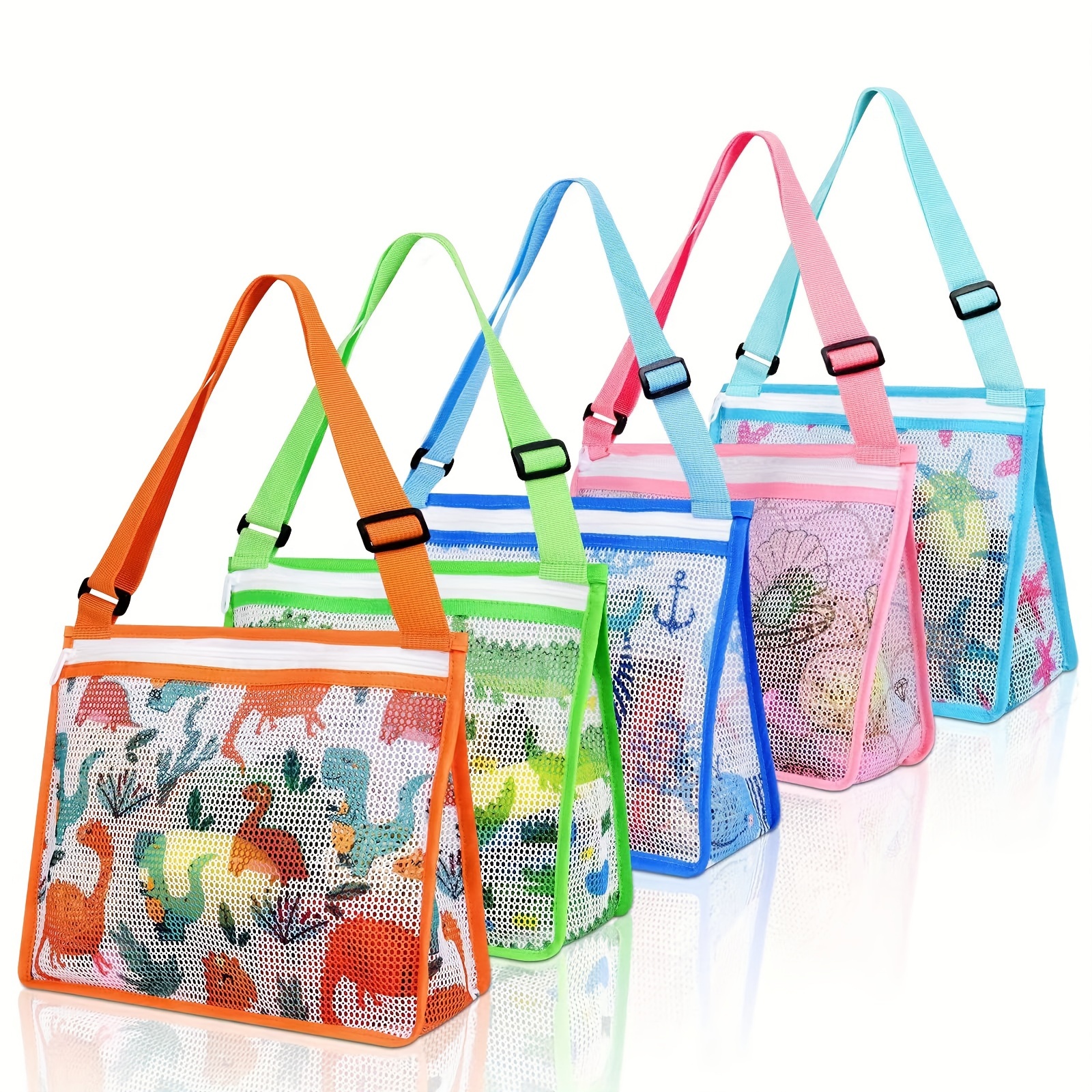 Kinder Strand Netz Tasche Muschel Sammlung Tasche Spielzeug  Aufbewahrungstasche Strandtasche Verstellbar, Mehr Kaufen, Mehr Sparen