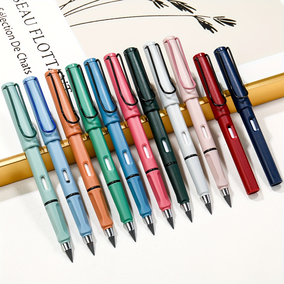 1Pcs Metacil Metal Pencil Black Technology Permanent Pen Never