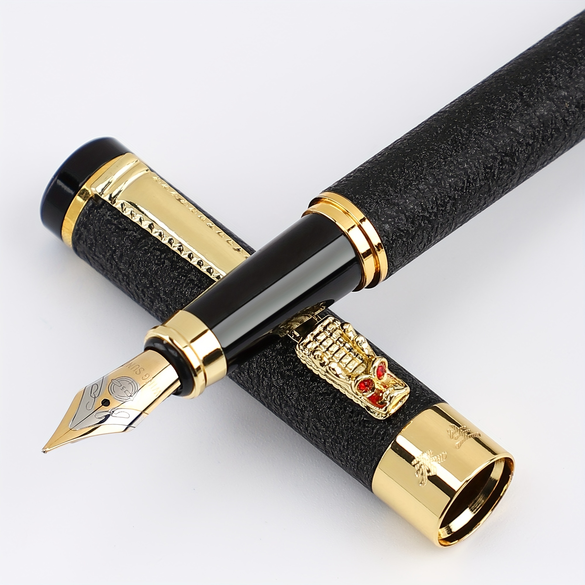 1PC Luxury Fountain Pen Medium Nib Pen with Twist Converter Use