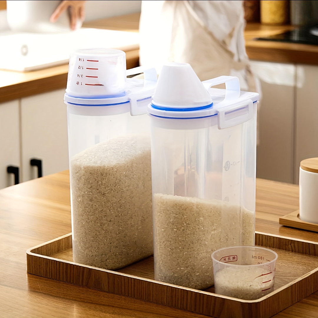 Portable Transparent Cereal Storage Container Moisture-proof Sealed Box