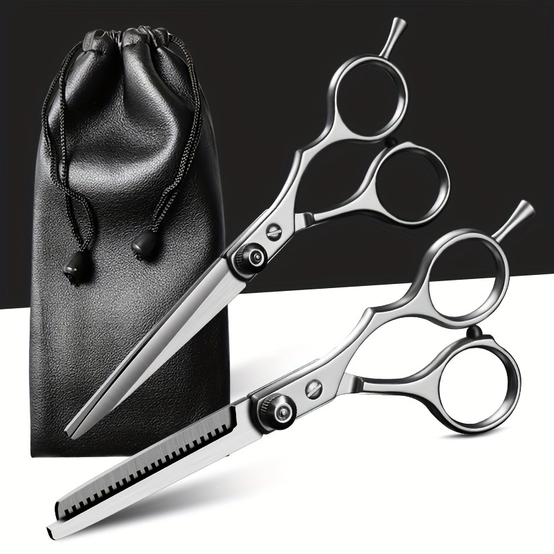 

Hair Cutting Scissors Thinning Shears- Professional Barber Sharp Hair Scissors Hairdressing Shears Kit With Haircut Accessories In Pu Leather Case For Cutting Styling Hair For Women Men