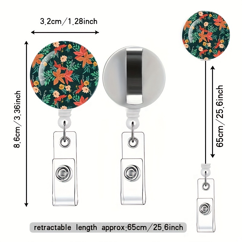 Cute Unique Flower Badge Reel Retractable Badge Holders - Temu Canada
