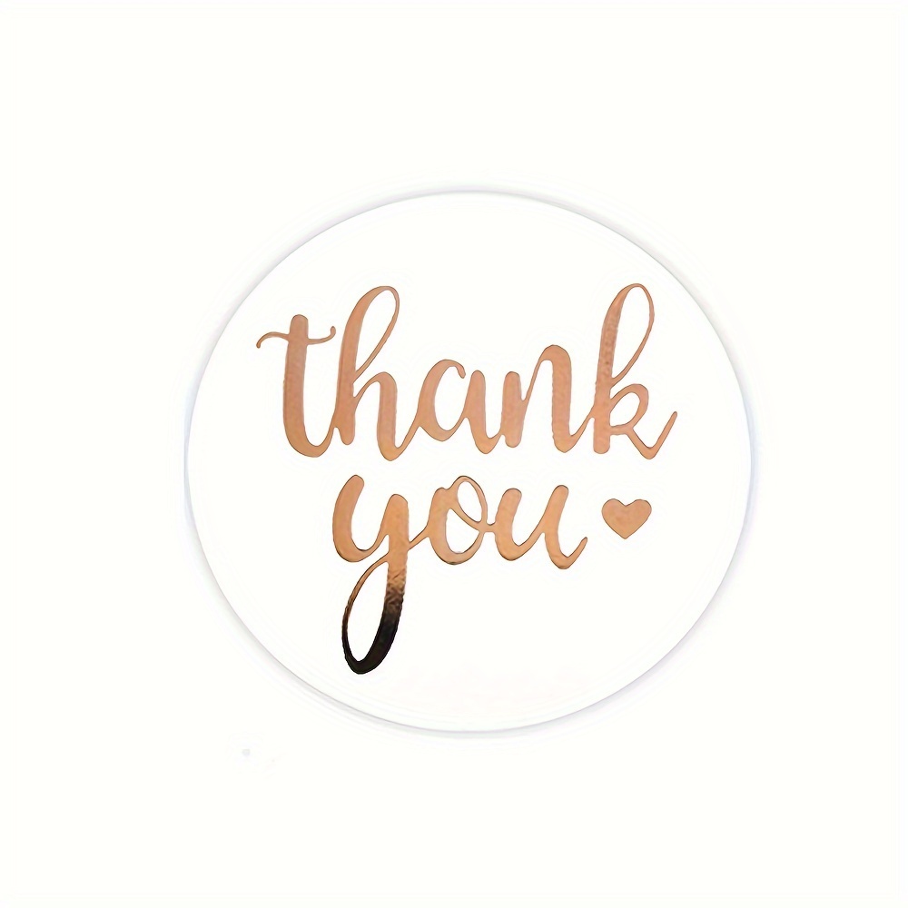 Small Gold Thank You Stickers