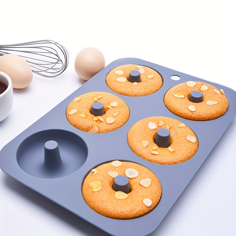 Silicone Donut Mold Heat Resistant, Make Perfect Donut Cake Biscuit Bagels,  BPA FREE and Dishwasher Safe, Set of 2 