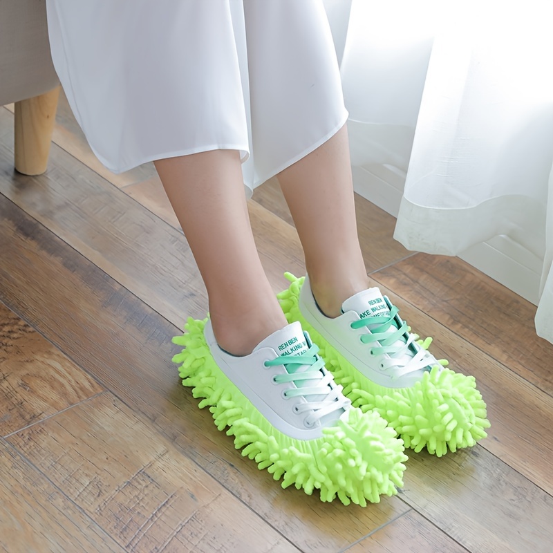 1Pcs Washable Dust Mop Slippers Lazy House Floor Shoe Cover for