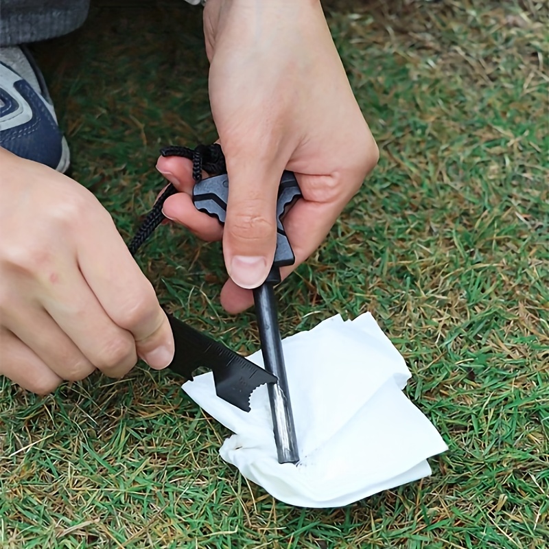  Kit de supervivencia de iniciación de fuego de magnesio [barra  de pedernal] con varilla de cuchillo de metal – Arrancadores de fuego  rápidos de emergencia – Kit de supervivencia para camping 