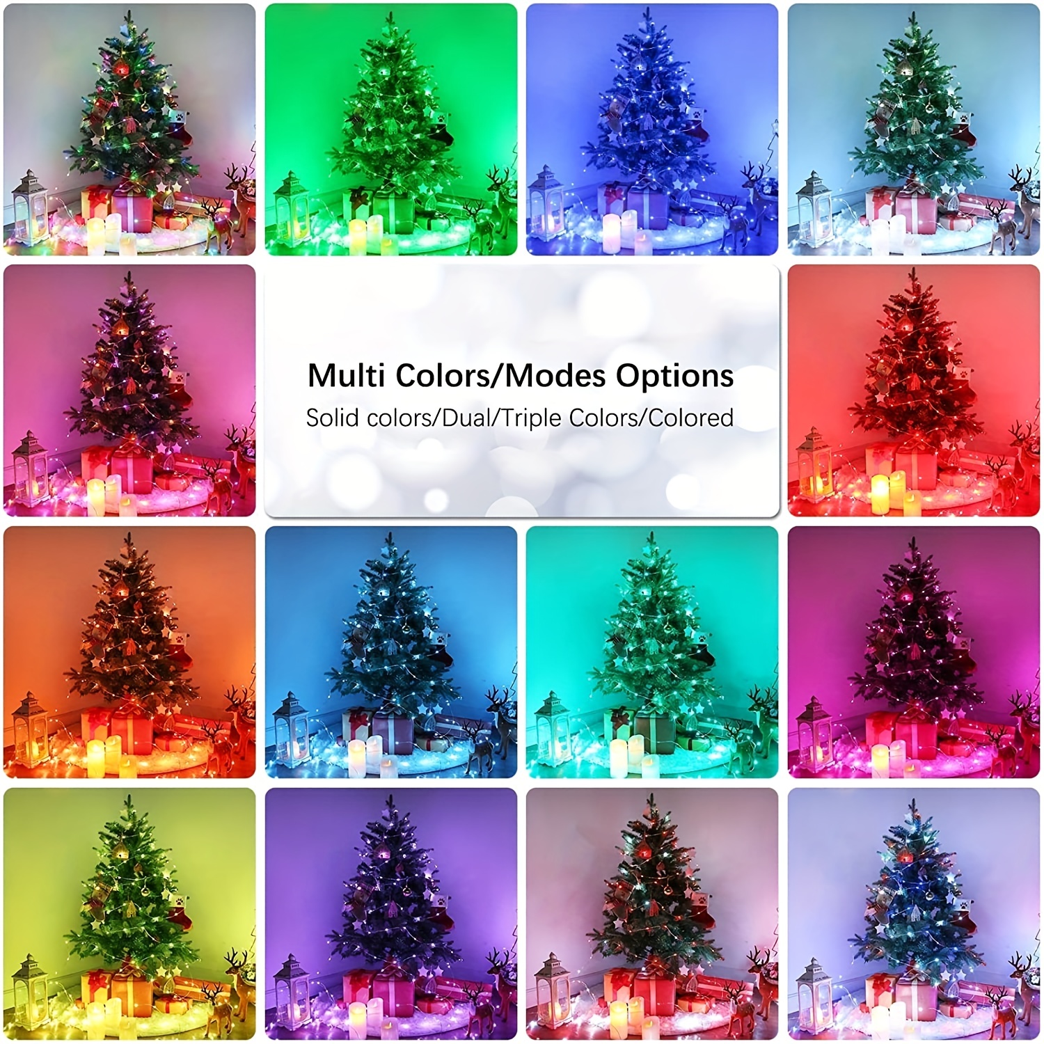 100led Ribbon Fairy String Lights, With Usb Plug And Remote Control, 8  Modes Christmas Tree Decoration For Home Party Wedding Halloween  Thanksgiving New Year Christmas - Temu