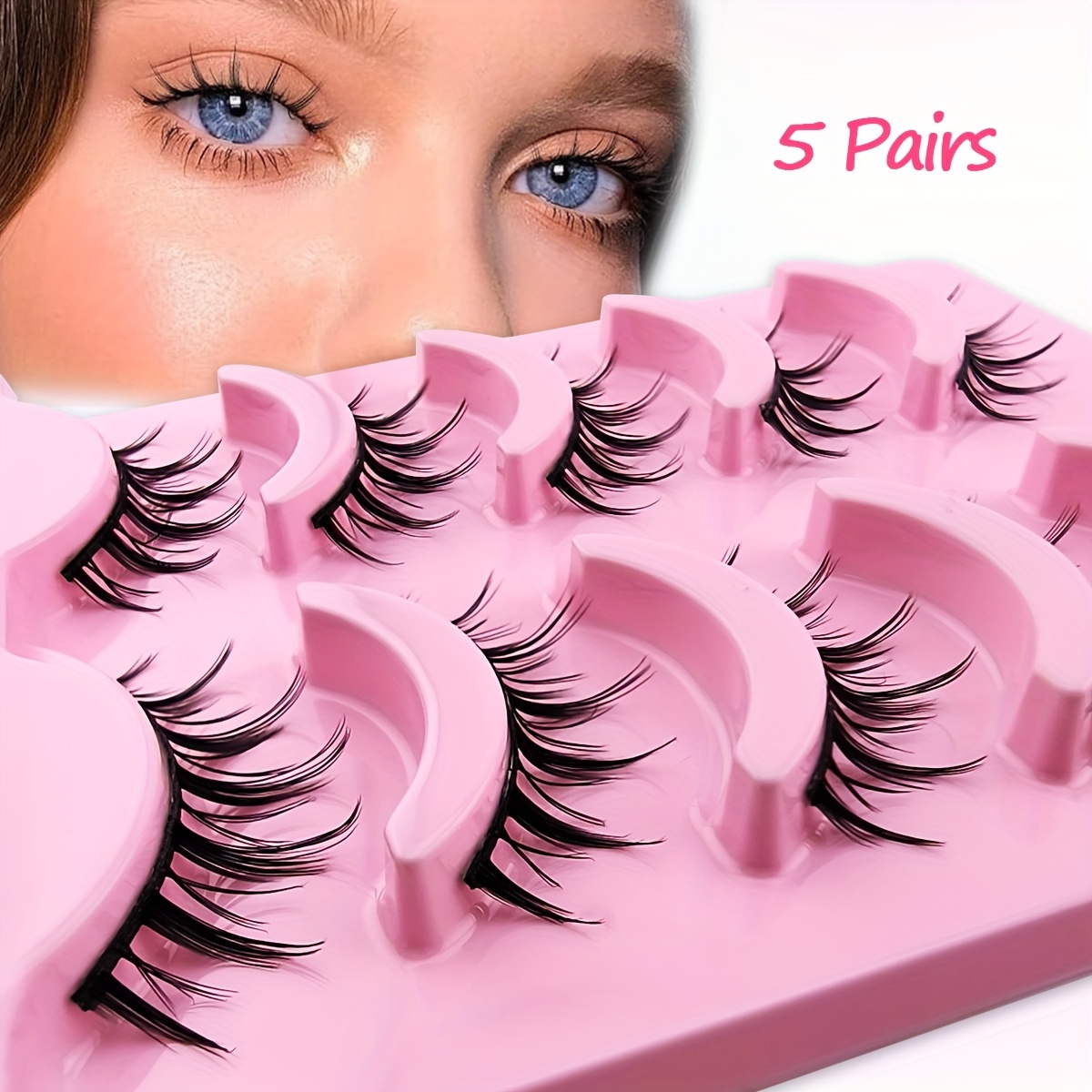 Manga Lashes, Spiky Korean Anime False Eyelashes Natural Look