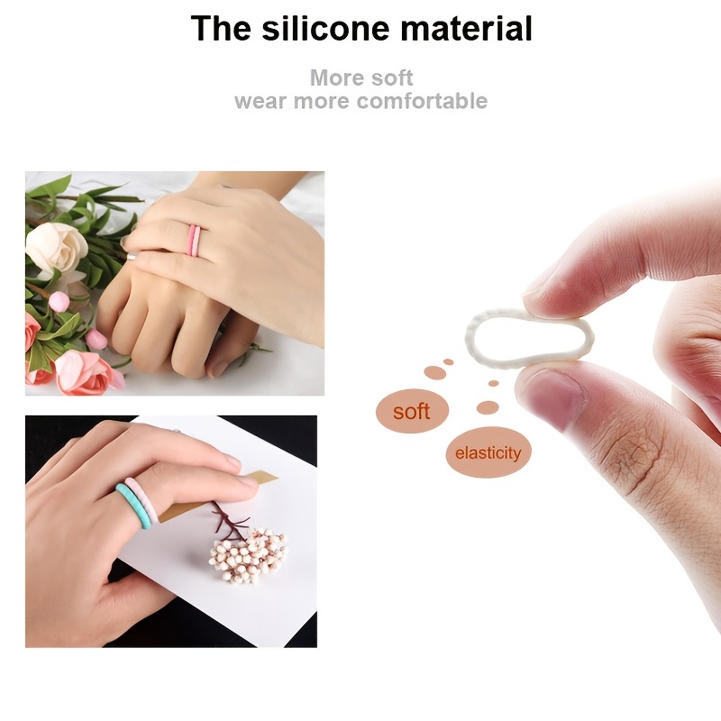 7pc Silicon Sporty Stacking Rings for Daily Outfits