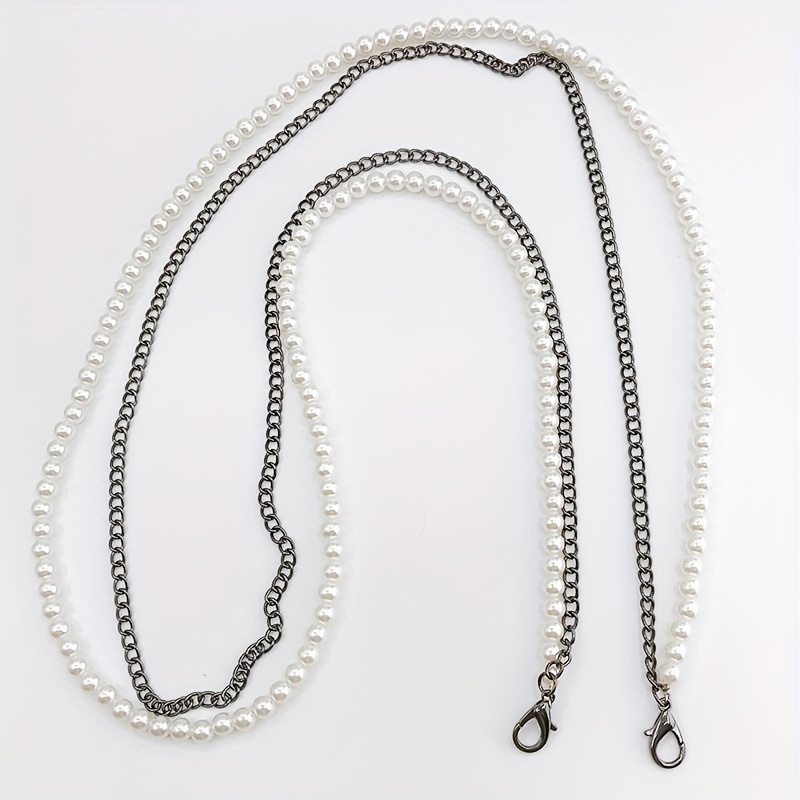 Fashion Imitate Pearl Chain Buckles Replaceable Shoulder Strap
