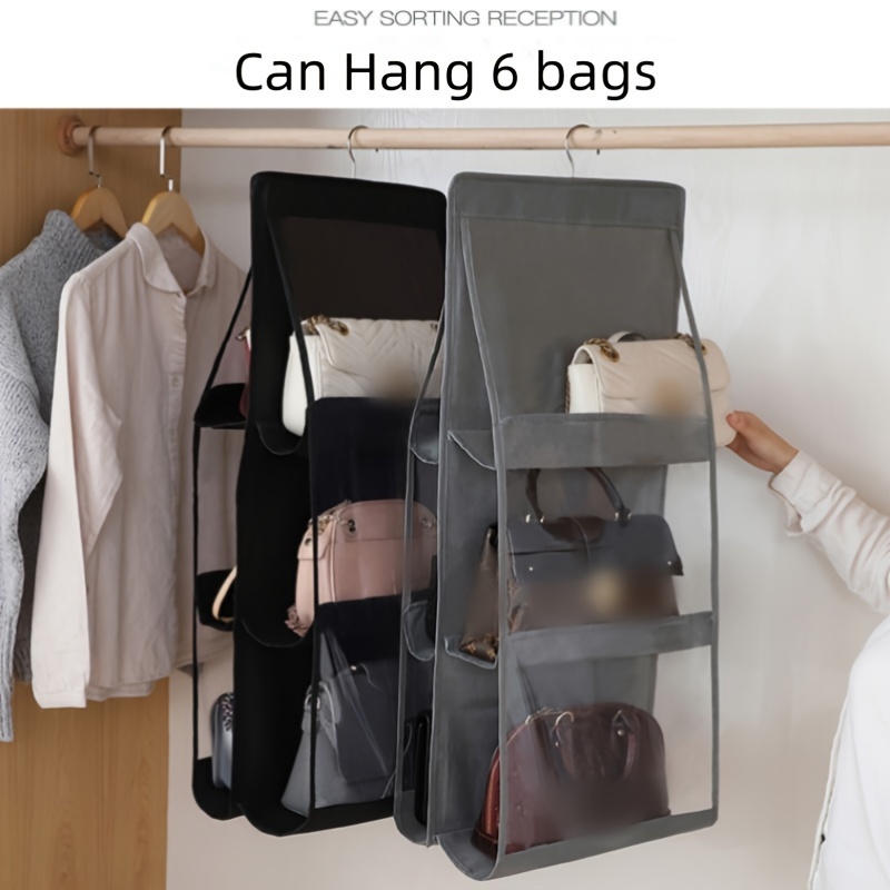 Double Side Hanging Handbag Organizer Dust proof Storage Bag - Temu