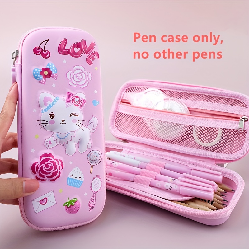3D EVA Embossed Pencil Case for Girls - Pencil Pouch , New Kids