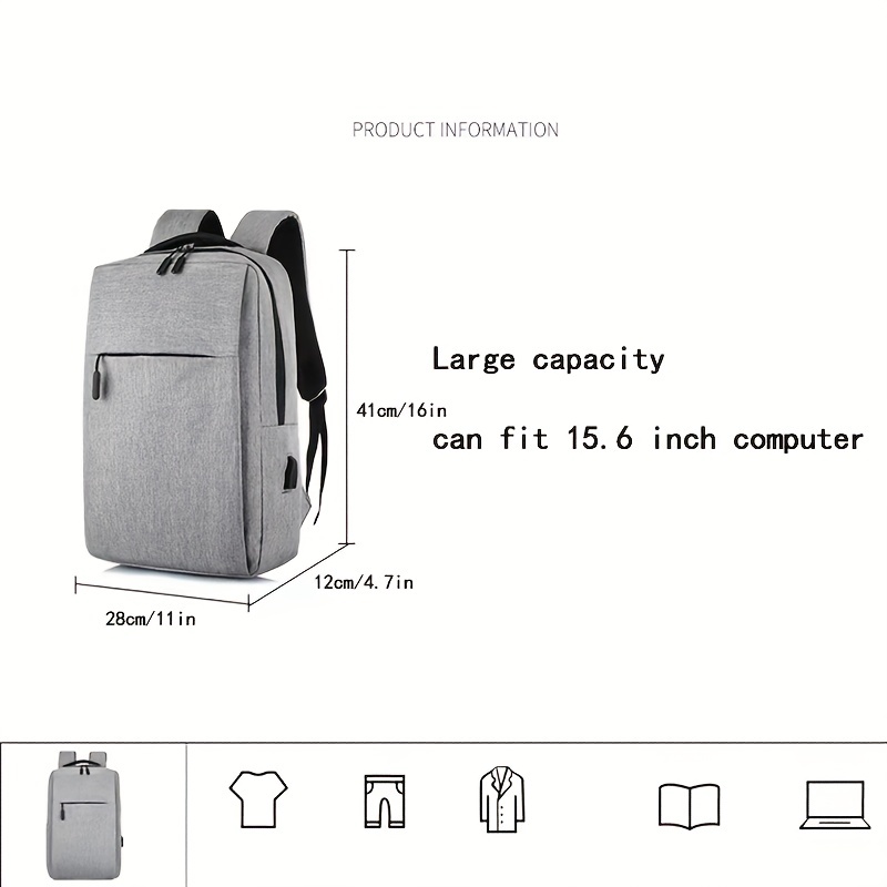 Laptop Backpack With Usb Charging Port Multifunctional Travel Bag For Men  Travel Bag Waterproof Shockproof Bag Large Capacity Backpack School Bag -  Temu