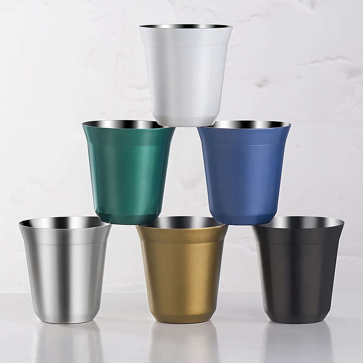 80ml Espresso Mugs Stainless Steel Double Wall Thermo Capsule Mug Coffee  Cup Milk Tea Insulated Nespresso Espresso Cups