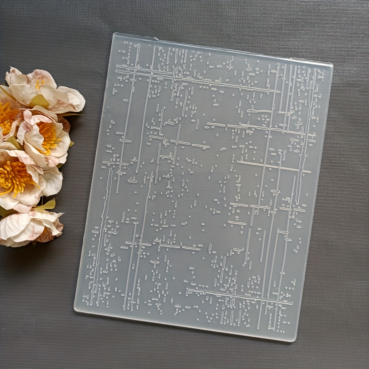 

Dot Line/inkjet Embossed Folder Plastic Embossing Folders For Card Making Embossing Machine Template For Scrapbook Paper Craft Album Stamps Decor 15.2×12.2cm/6.0×4.8inch