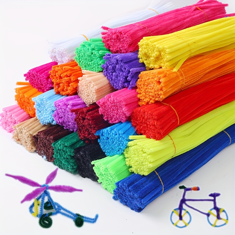 150 White Pipe Cleaners Craft Chenille Stems – BLUE SQUID USA