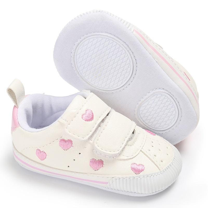 Fashionable Little Love Breathable Soft Sole Non-Slip Baby Shoes Newborn Cute Flat Comfortable Toddler Sneakers 0-18 Months