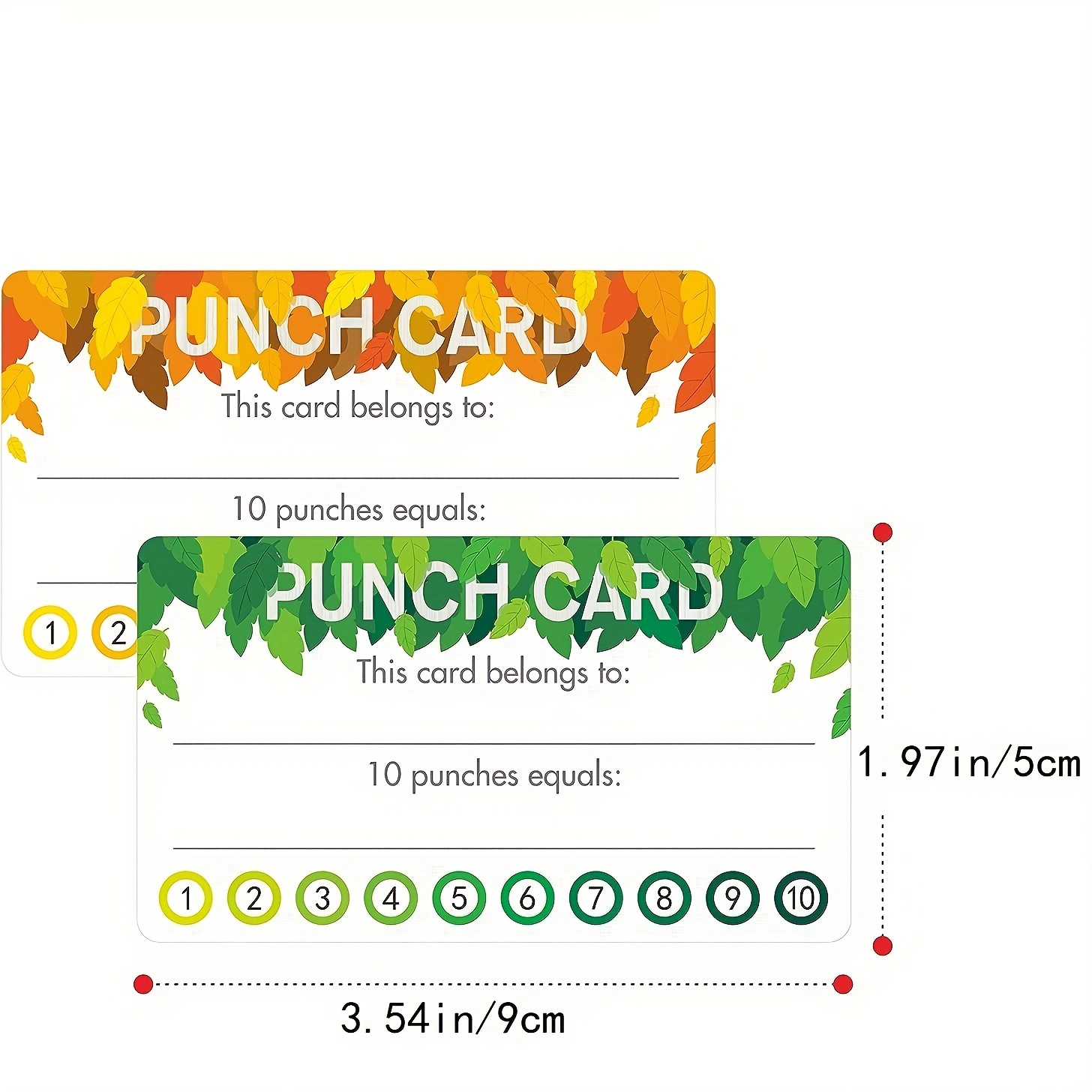 105 Pcs 2 X 3.5 Reward Punch Cards Behavior Incentive Awards for Kids  Students