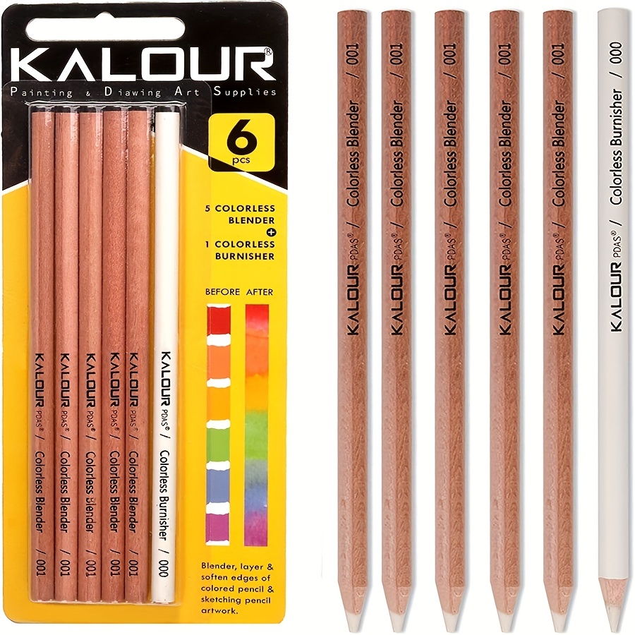 Ccfoud Colorless Blender And Burnisher Pencils Set Non - Temu