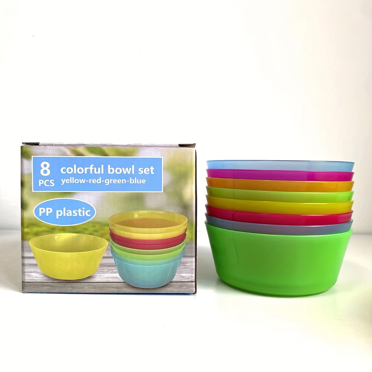 Colorful High Quality Pp Plastic Bowls Exquisite Portable Salad Bowls Fruit  Bowls Can Be Used Many Times - Temu