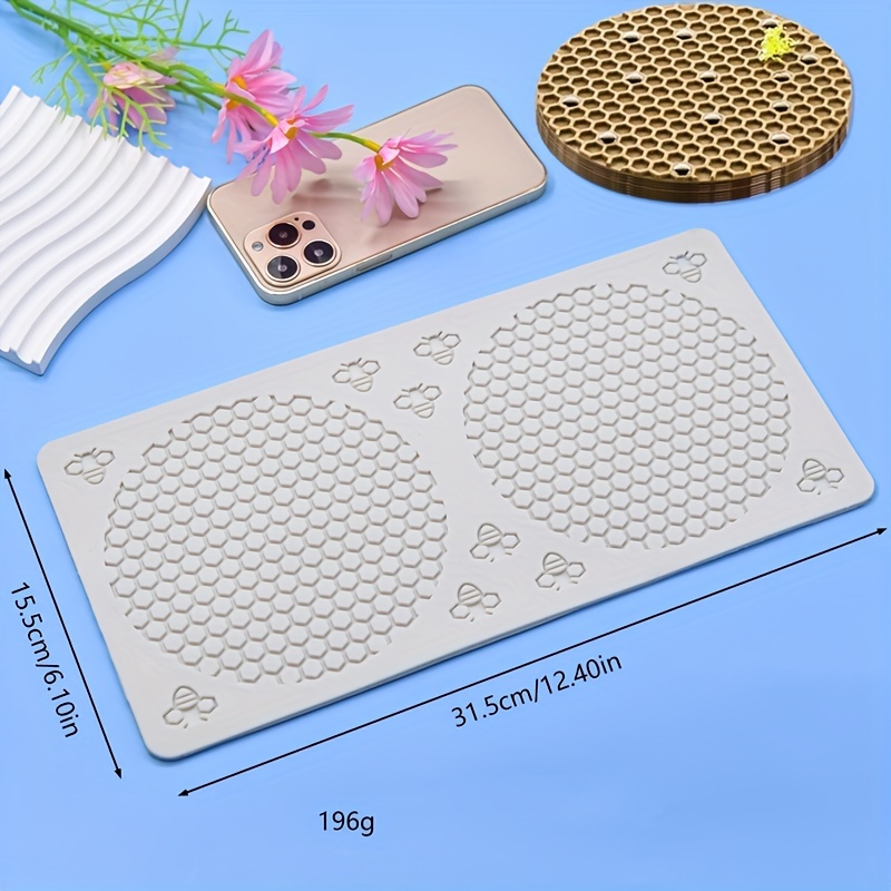  Silicone Honeycomb Molds 3D Honeycomb Bees Lace Mat Fondant  Mold Lace Pad Baking Cake Chocolate Candy Mold for Cupcake Decorating Tools  Kitchen : Home & Kitchen