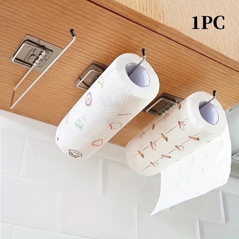 Kitchen Tissue Holder Punch Free Cabinet Paste Paper - Temu