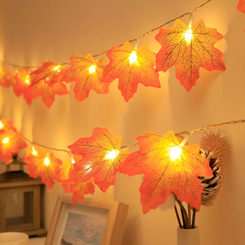 battery operated leaf lights