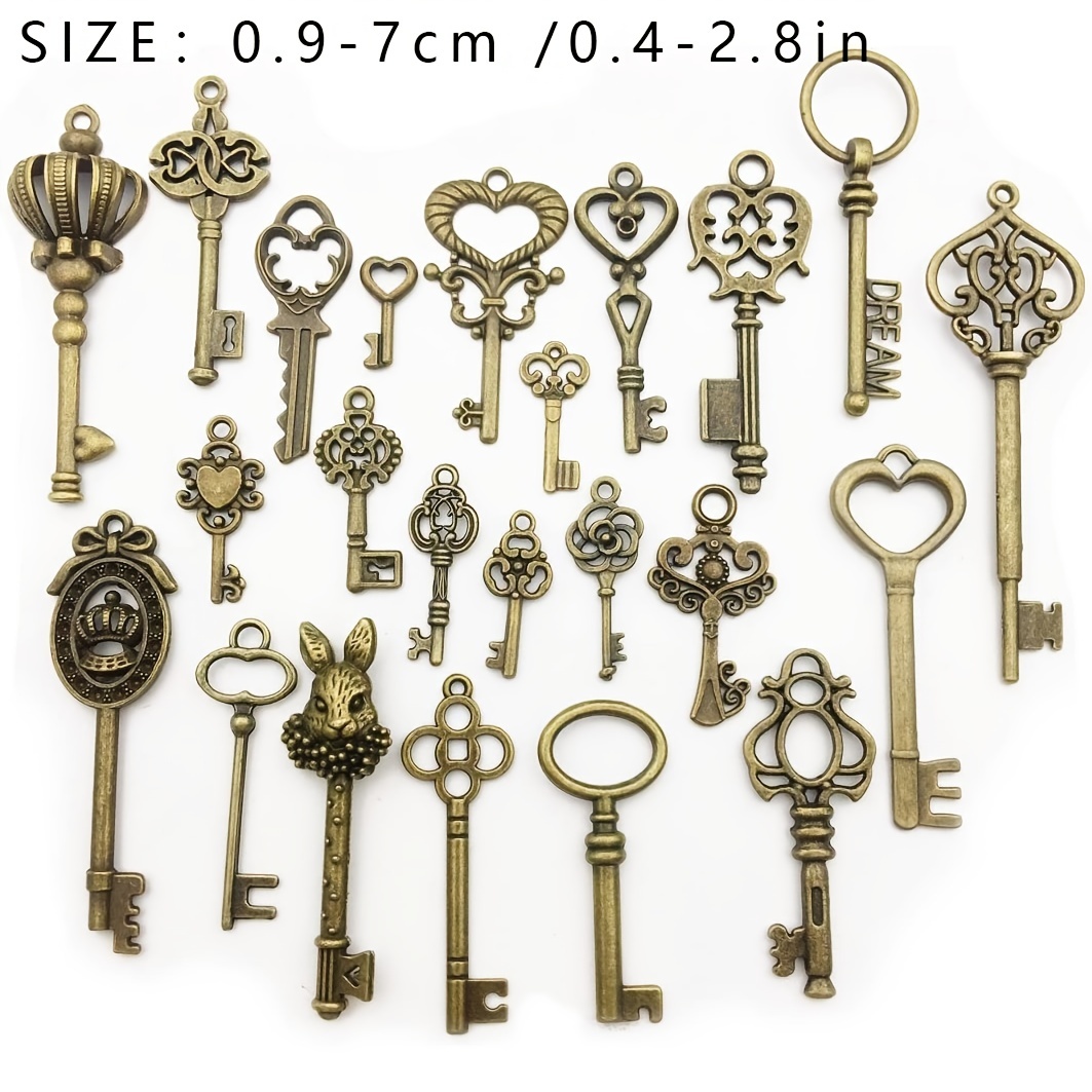 69 Type Bronze Vintage Skeleton Keys Vintage Keys Charms Skeleton Key Set 
