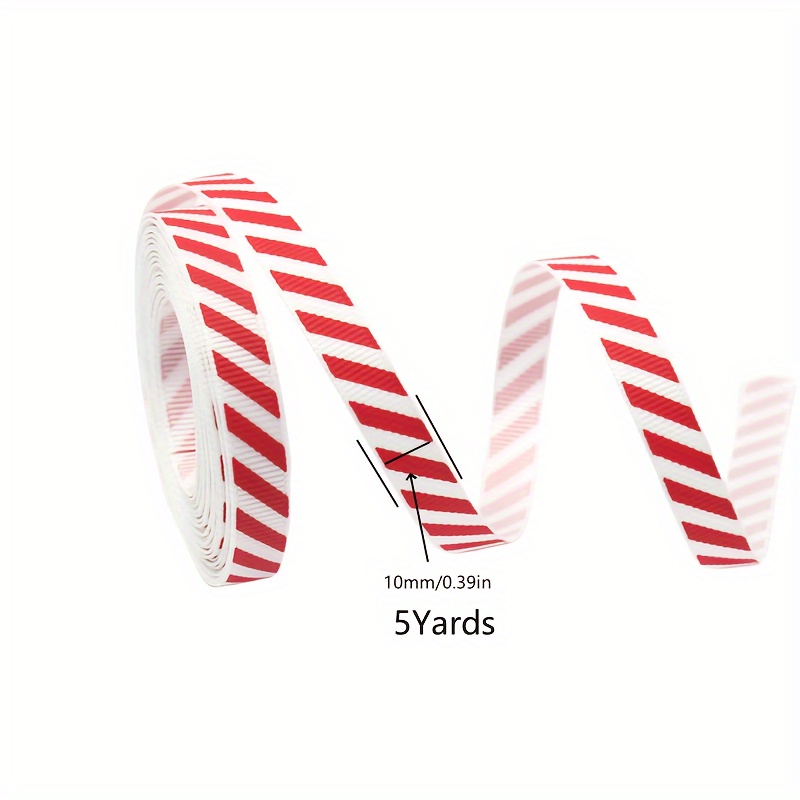 5 Yards Christmas Ribbon Printed Grosgrain Ribbons For Gift - Temu