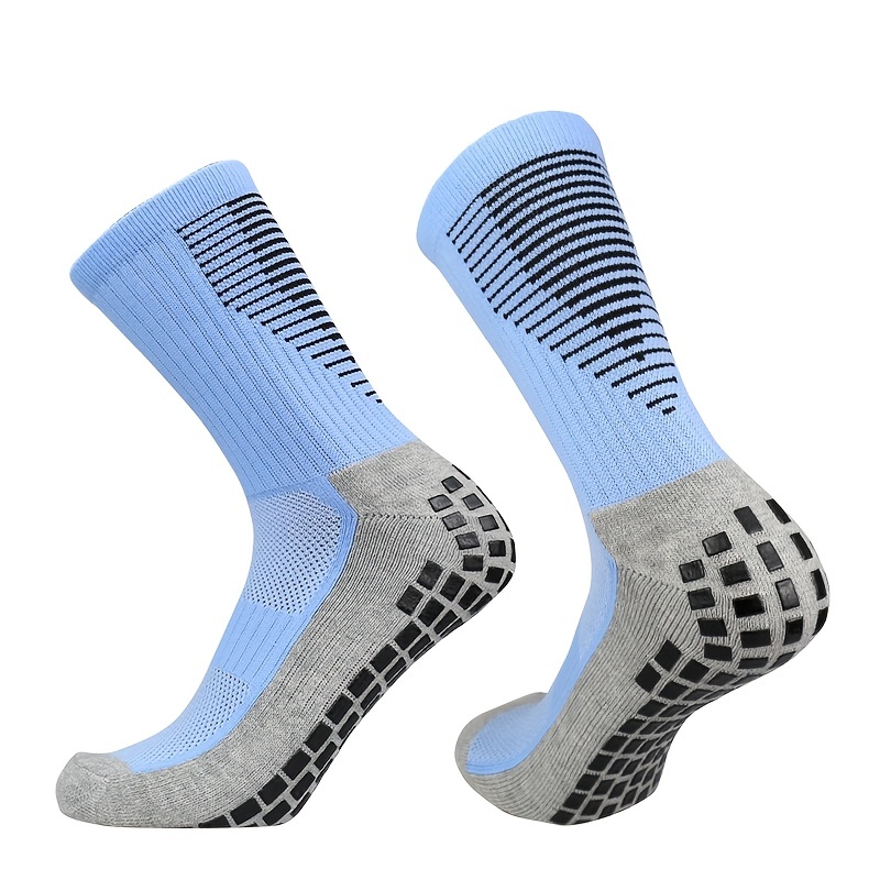 Silicone Anti Slip Football Socks for Men Professional Soccer Long